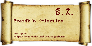 Brezán Krisztina névjegykártya